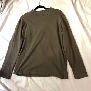 Muji Olive Green Mock-Neck Top